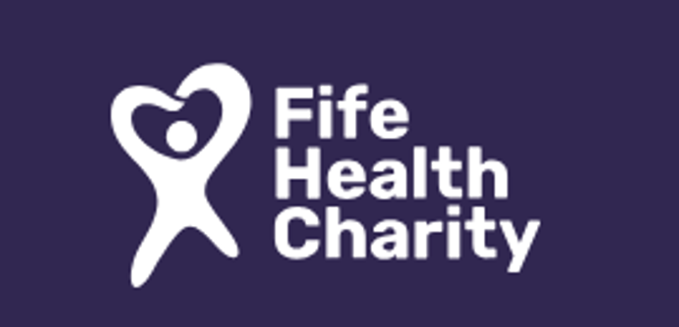 Fife Health Charity Logo White Text