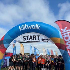 Crowd At Kiltwalk Start