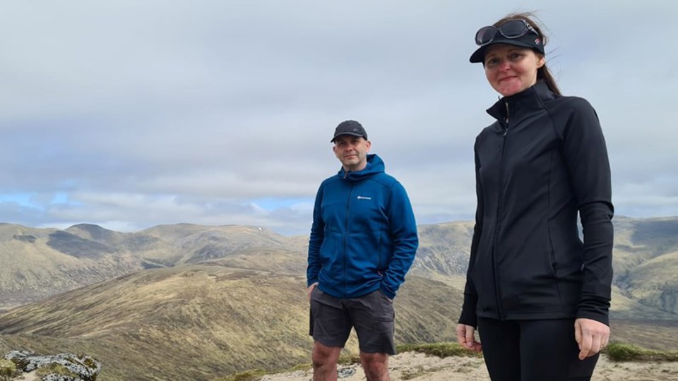 John and Kass on mountain