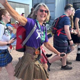 Crowds On Kiltwalk