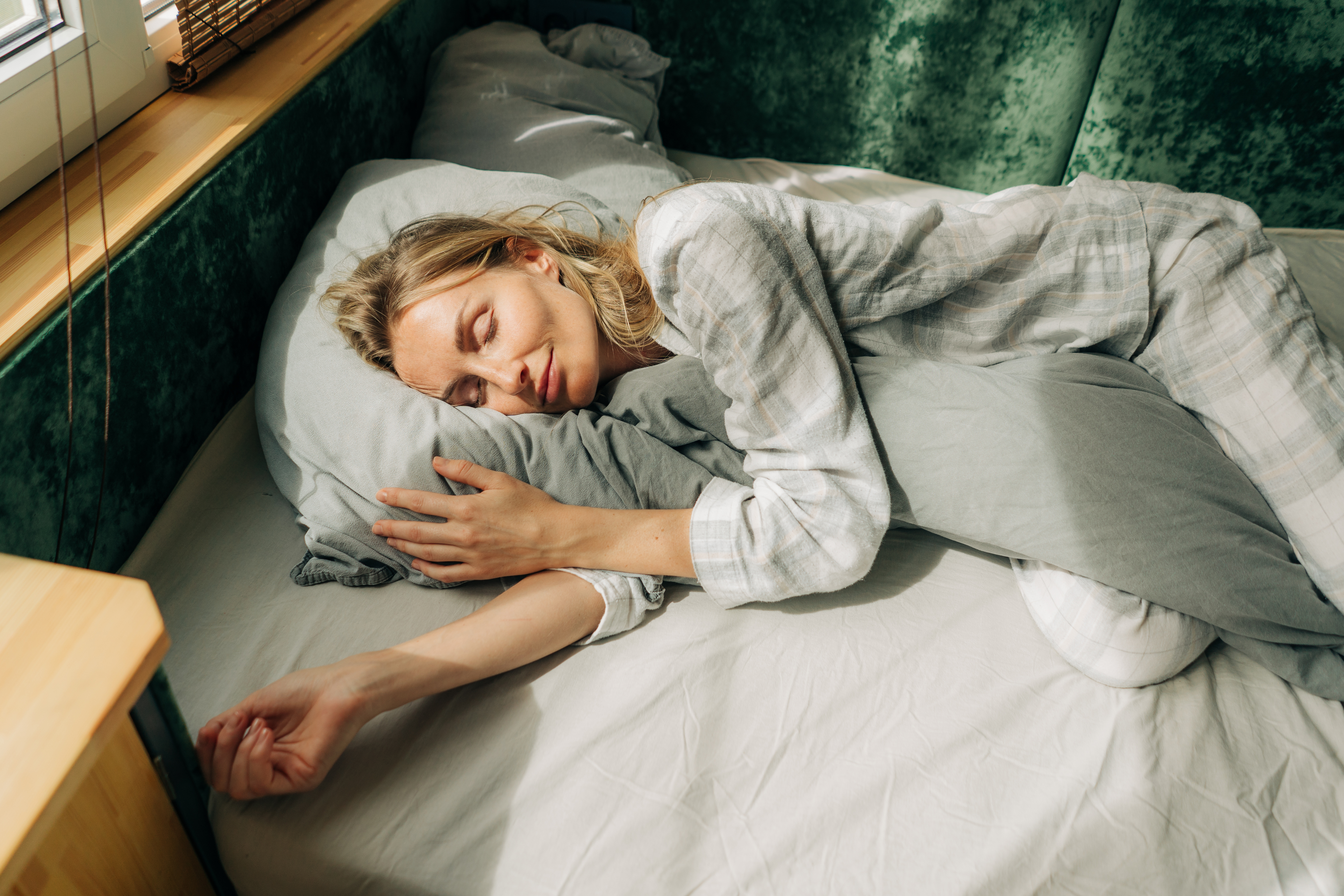 Woman sleeping in bed
