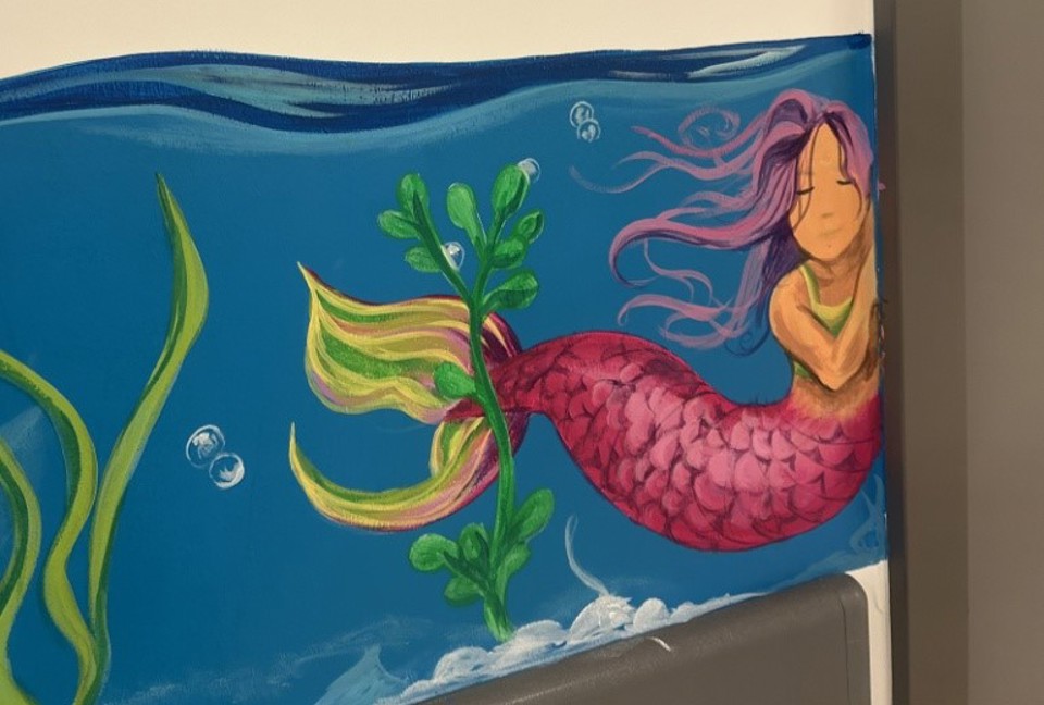 mermaid mural